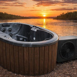 2vietīgs akrila kubls ar Hidro masāžu (Siltumsūknis)