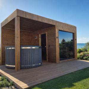 2,4x5m Sauna 9kw ar terasi