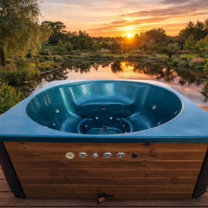 Unikāls tirkīzkrāsas kubls ar Hidro masāžu un Gaisa masāžu (integrētā krāsns)